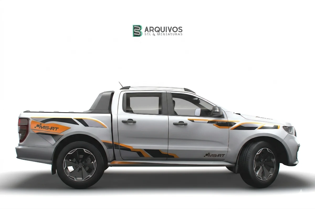 Modelo 3D STL - Ford Ranger MS RT Double Cab 2022 — foto 7